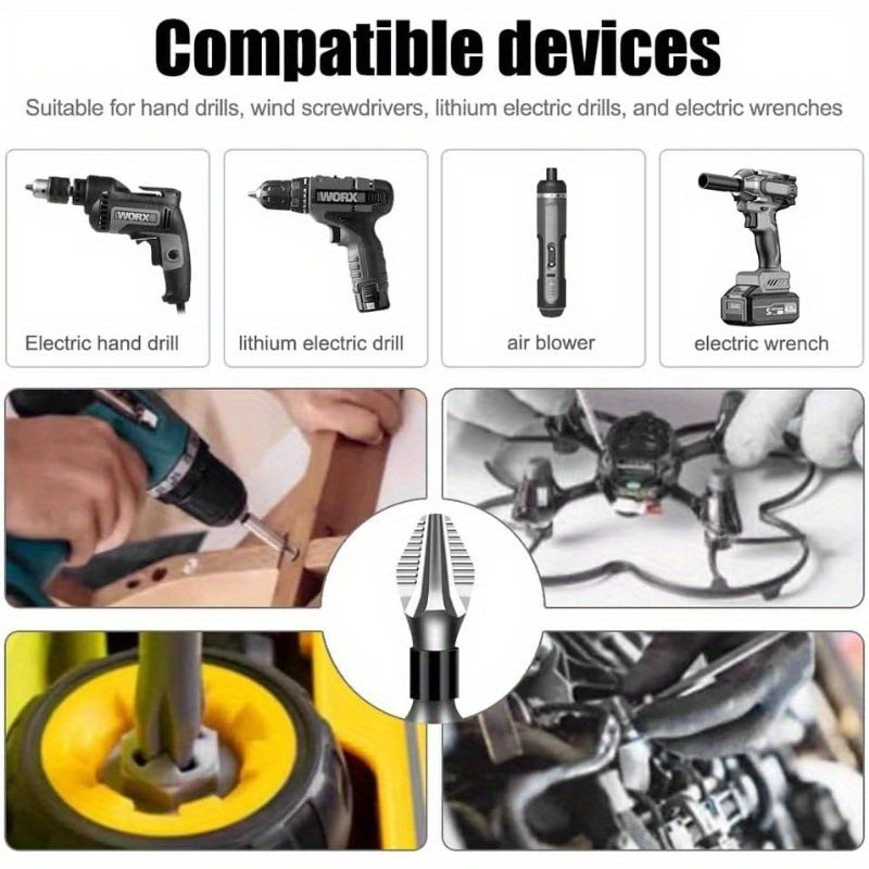 12pcs Heavy-Duty Magnetic Screwdriver Drill Bit Set with Ergonomic Grip & Color-Coded Tips - Slip Magnetic Bits for Home, Car, Electronics, Furniture Assembly - Compatible with Power Drills & Manual Use - Durable Construction (No Power Required) - Ideal