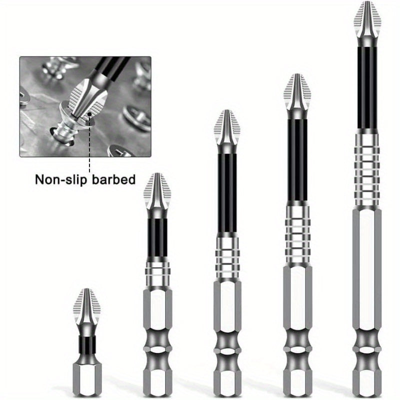 12pcs Heavy-Duty Magnetic Screwdriver Drill Bit Set with Ergonomic Grip & Color-Coded Tips - Slip Magnetic Bits for Home, Car, Electronics, Furniture Assembly - Compatible with Power Drills & Manual Use - Durable Construction (No Power Required) - Ideal