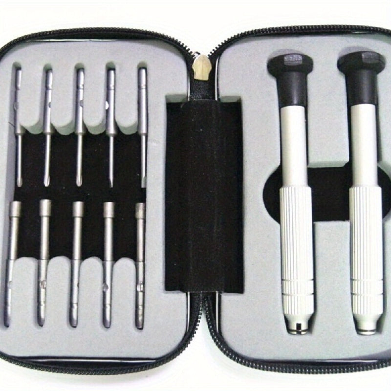 1 Set Precision Screwdriver Kit for Eyeglasses, Watches, Cellphones, Clocks - Non-Electric Repair Tools with Case - Portable, No Required
