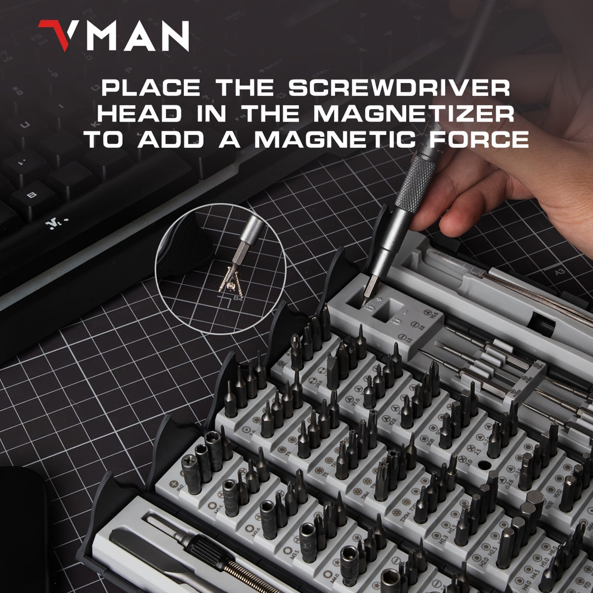 1 set 128in 1 Precision Screwdriver Set, Magnetic Driver Kit with Flexible Shaft, Professional Magnetic Repair Tool Kit for Computer, Laptop, camera, Game Console, Men Tools Gift